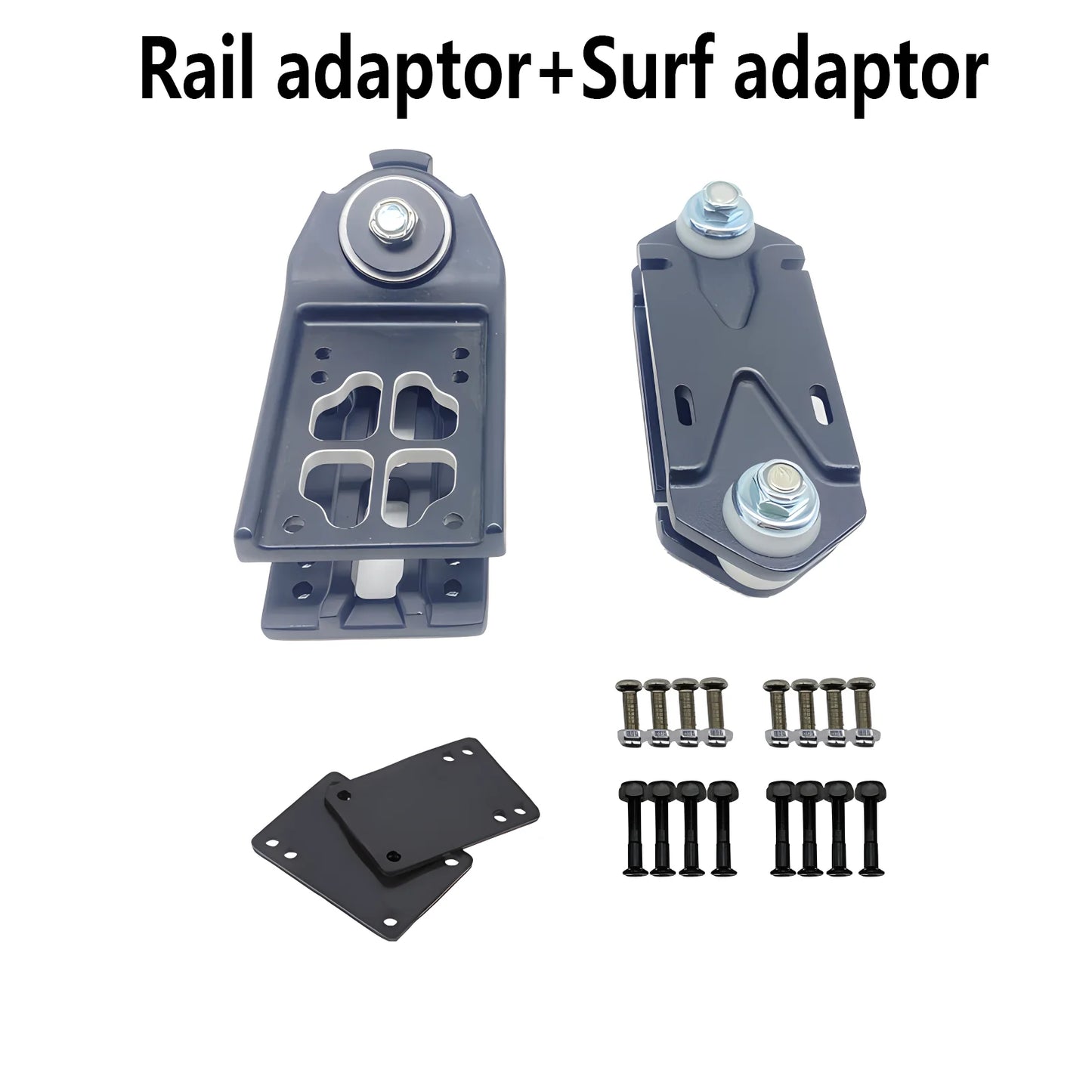 Generic Black Surfksate Trucks & Rail Adapter