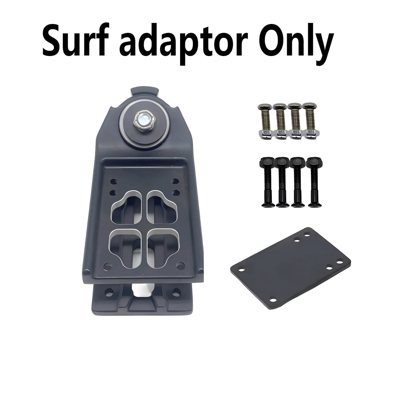 Generic Black Surfksate Trucks & Rail Adapter