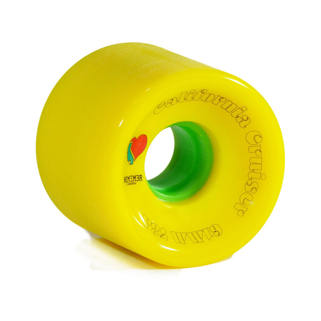 Remember Collective California Cruiser 61mm 78a Yellow longboard wheels