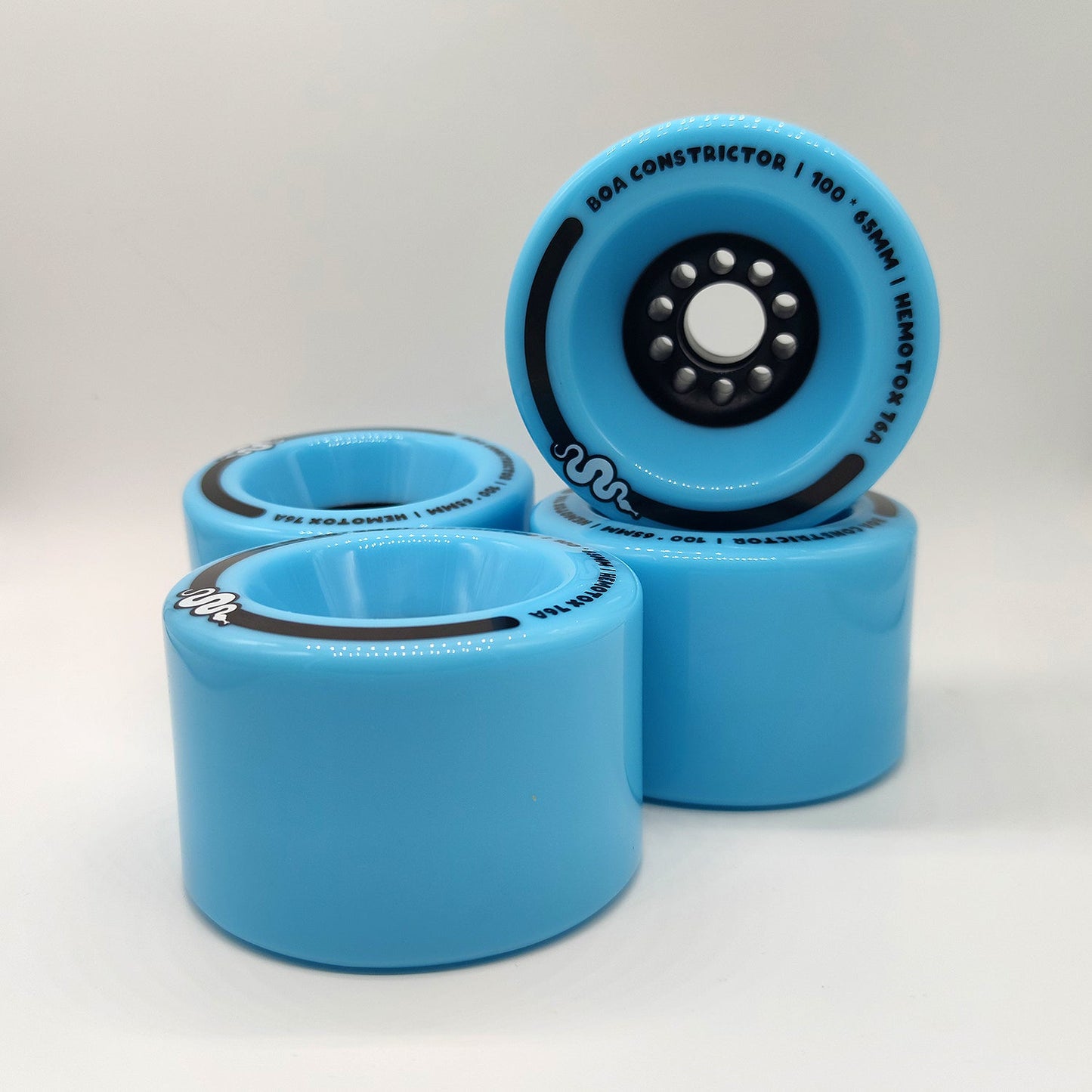 Boa Constrictor 100mm 76a ultra soft Blue electric skateboard wheels
