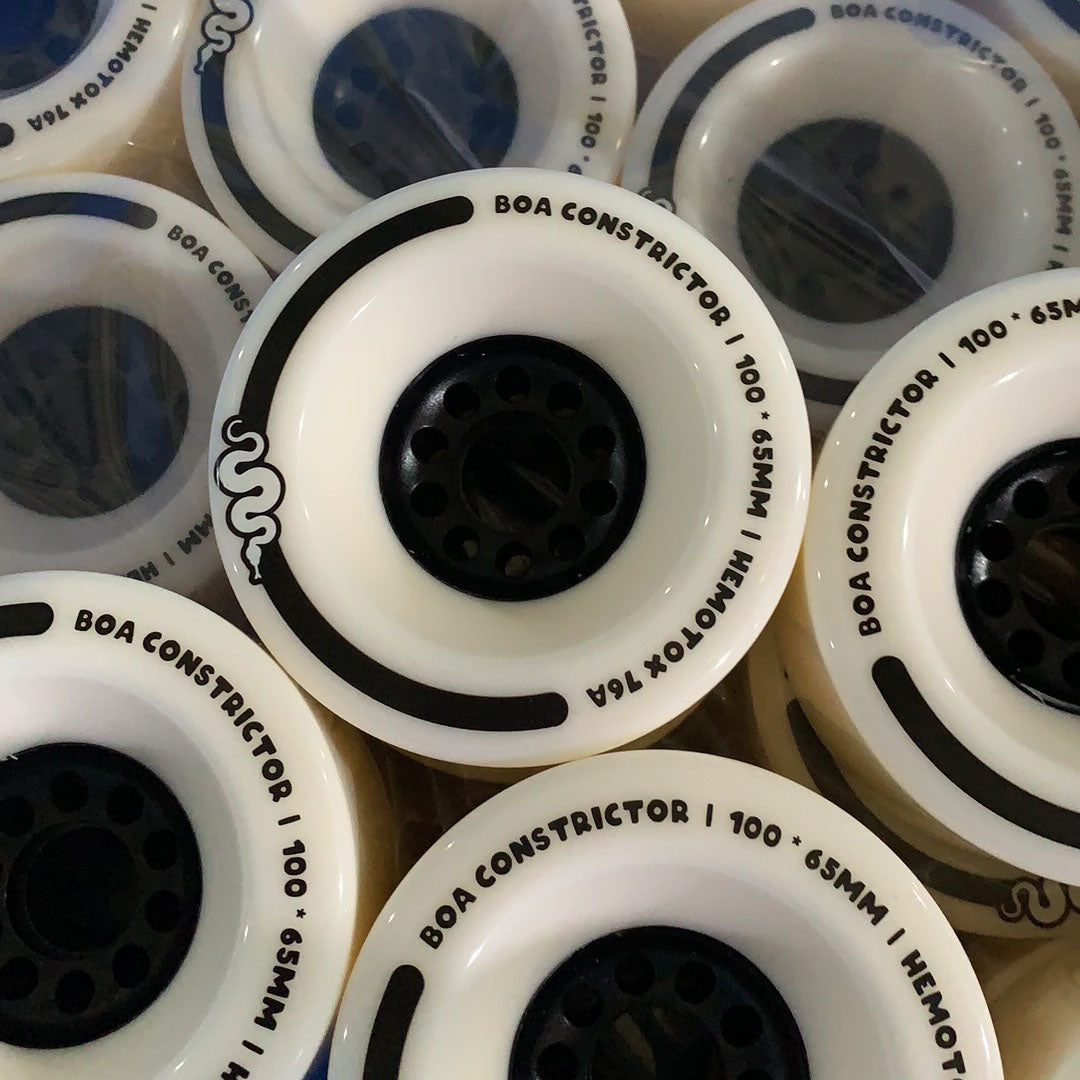 Boa Constrictor 100mm 76a ultra soft White electric skateboard wheels