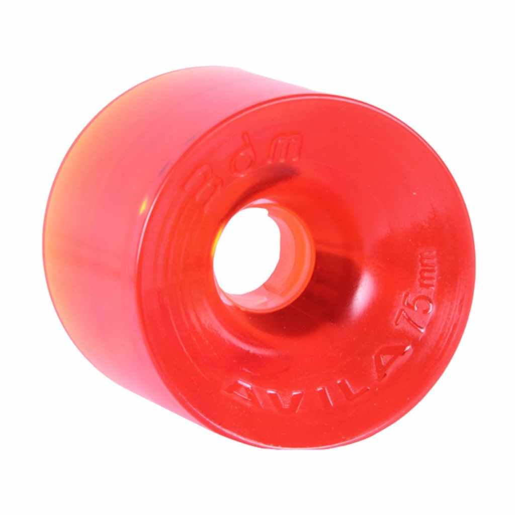 Seismic 3DM Avila 75mm 73a clear red longboard wheels