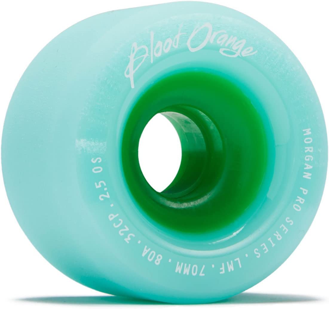 Blood Orange Morgan Pro 70mm 80a seafoam wheels