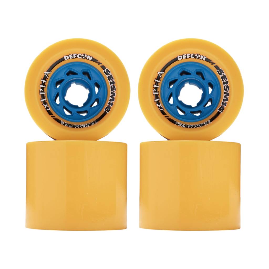 Seismic Alpha 75.5mm 76a Defcon Mango longboard wheels