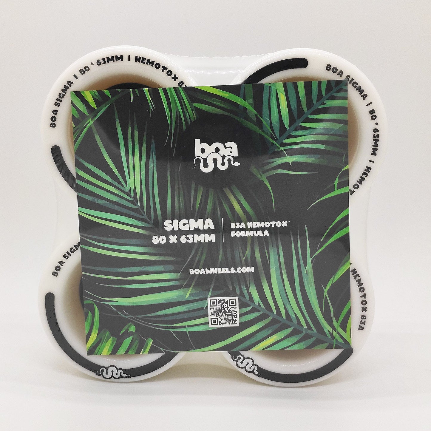 Boa Sigma 80mm 83a White longboard wheels