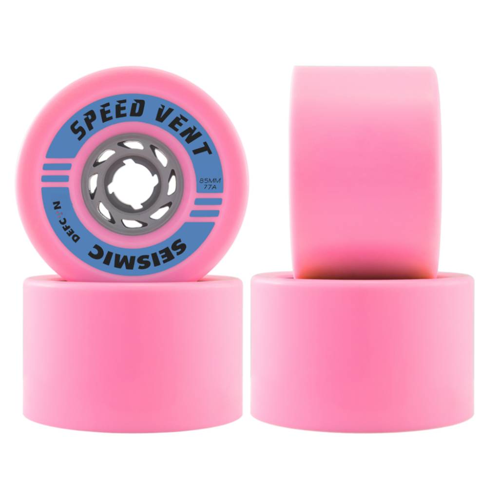 Seismic Speed Vent 85mm 77a bubblegum longboard wheels