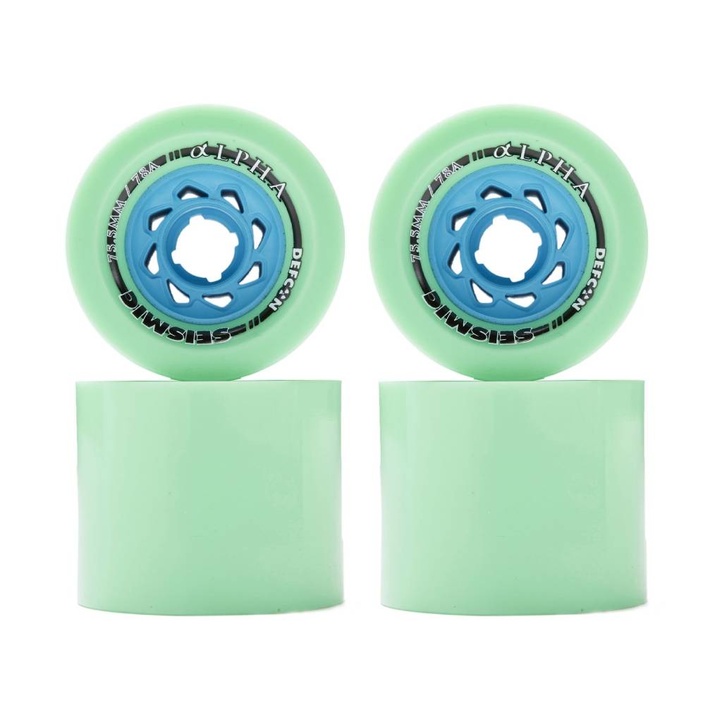 Seismic Alpha 75.5mm 78a Defcon Mint longboard wheels