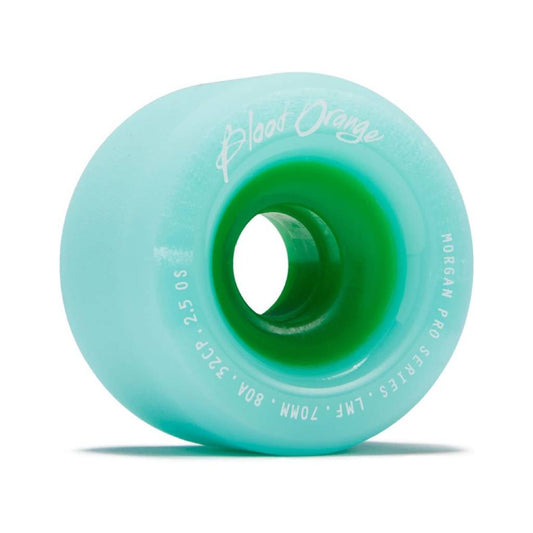 Blood Orange Morgan Pro 70mm 80a seafoam wheels