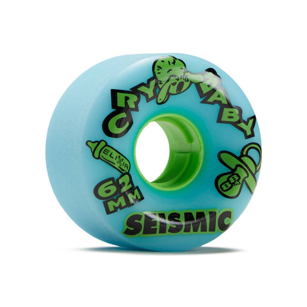 Seismic Cry Baby 62mm 88a Blue Elixir longboard wheels