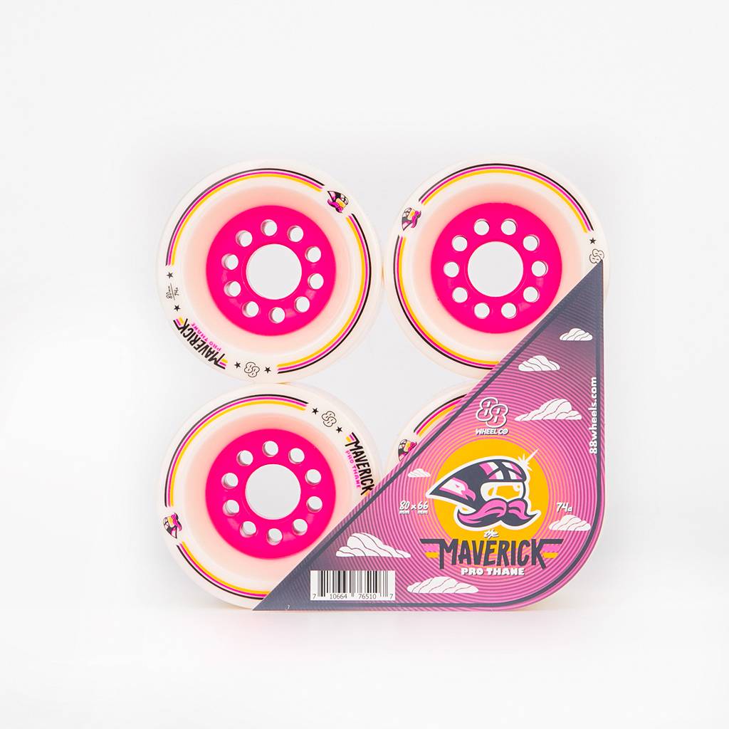 88 Wheels Maverick Pro 80mm 74a downhill longboard wheels