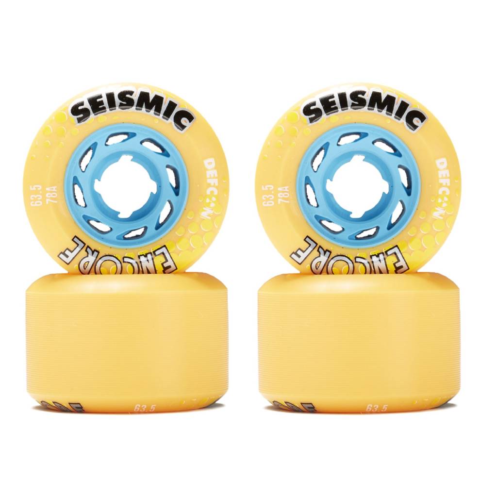 Seismic Encore 63.5mm 78a Defcon Mango longboard wheels