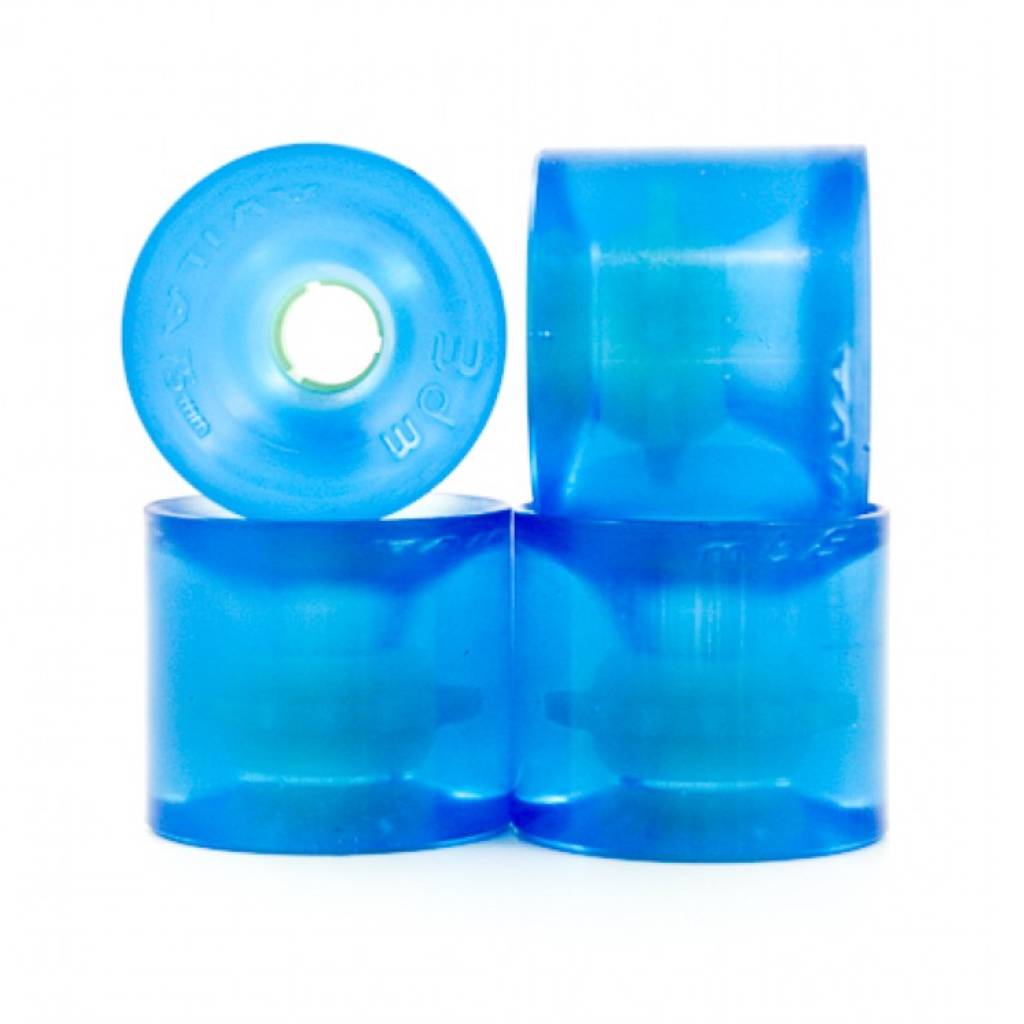 Seismic 3DM Avila 75mm 75a clear blue longboard wheels